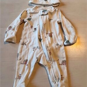 Carter's Cream and Green Kids Footie Set